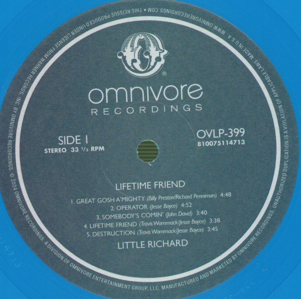 Little Richard - Lifetime Friend - Lp