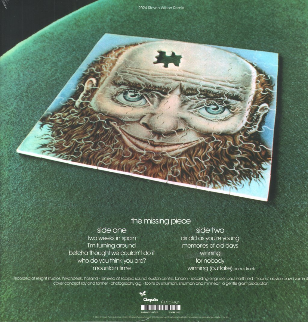 Gentle Giant - Missing Piece (Steven Wilson Remix) - Lp