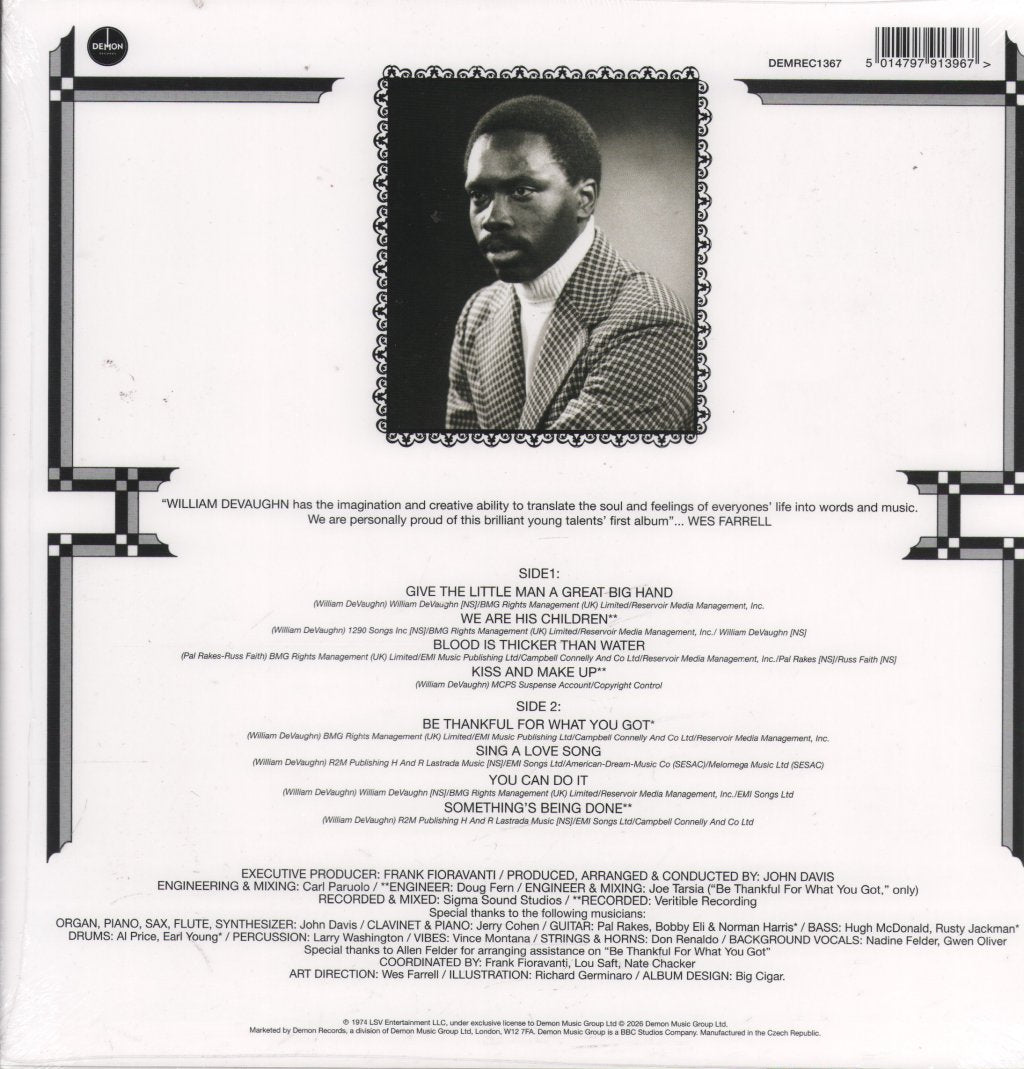 William DeVaughn - Be Thankful For What You Got - Lp