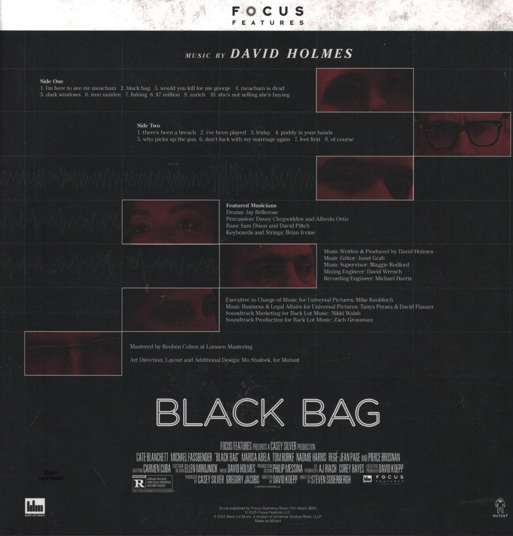 David Holmes - Black Bag (Original Motion Picture Soundtrack) - Lp