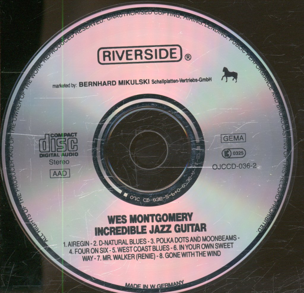 Wes Montgomery - Incredible Jazz Guitar Of Wes Montgomery - Cd