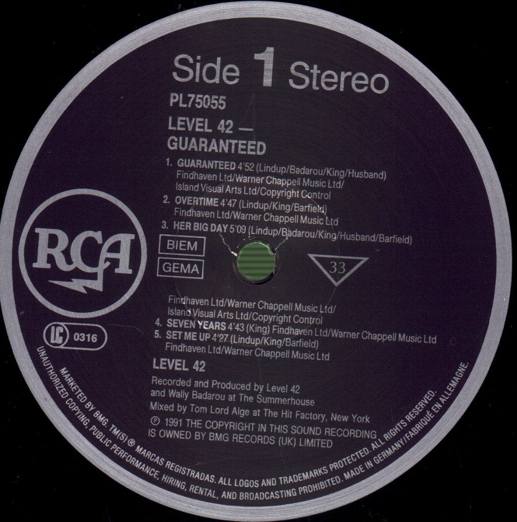 Level 42 - Guaranteed - Lp