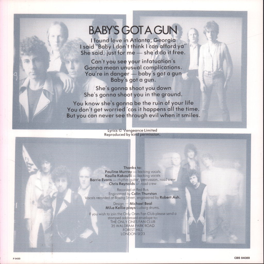Only Ones - Baby's Got A Gun - Lp