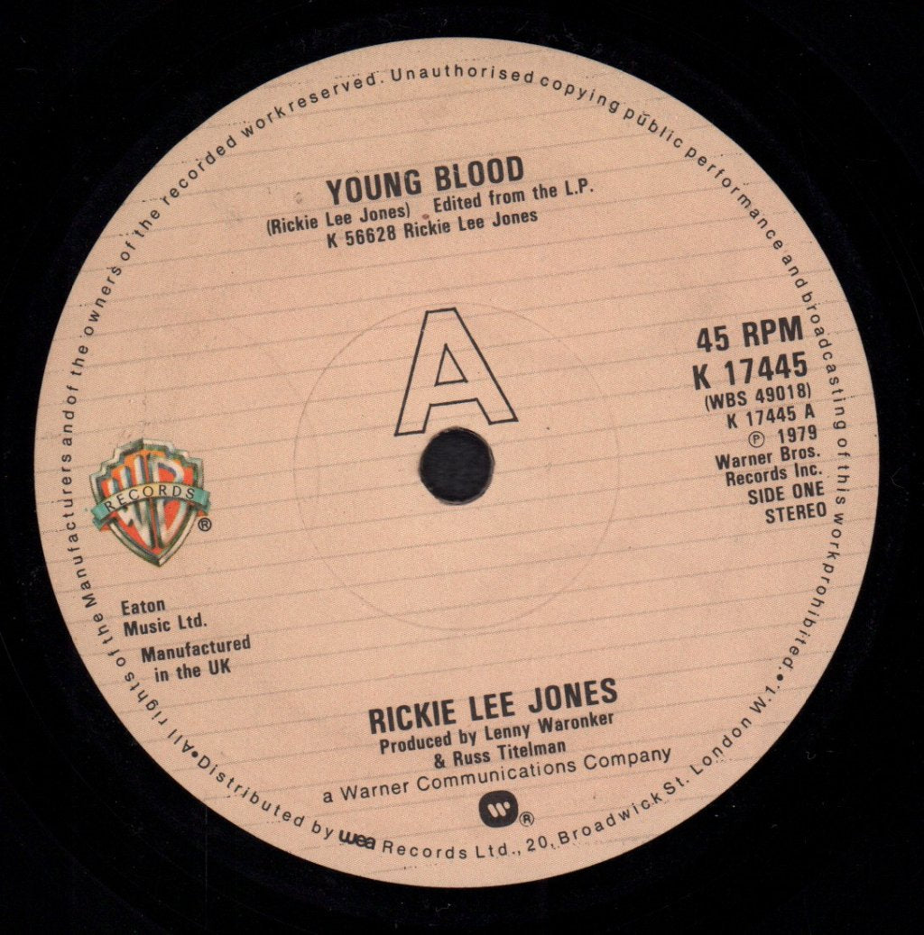 Rickie Lee Jones - Young Blood - 7 Inch