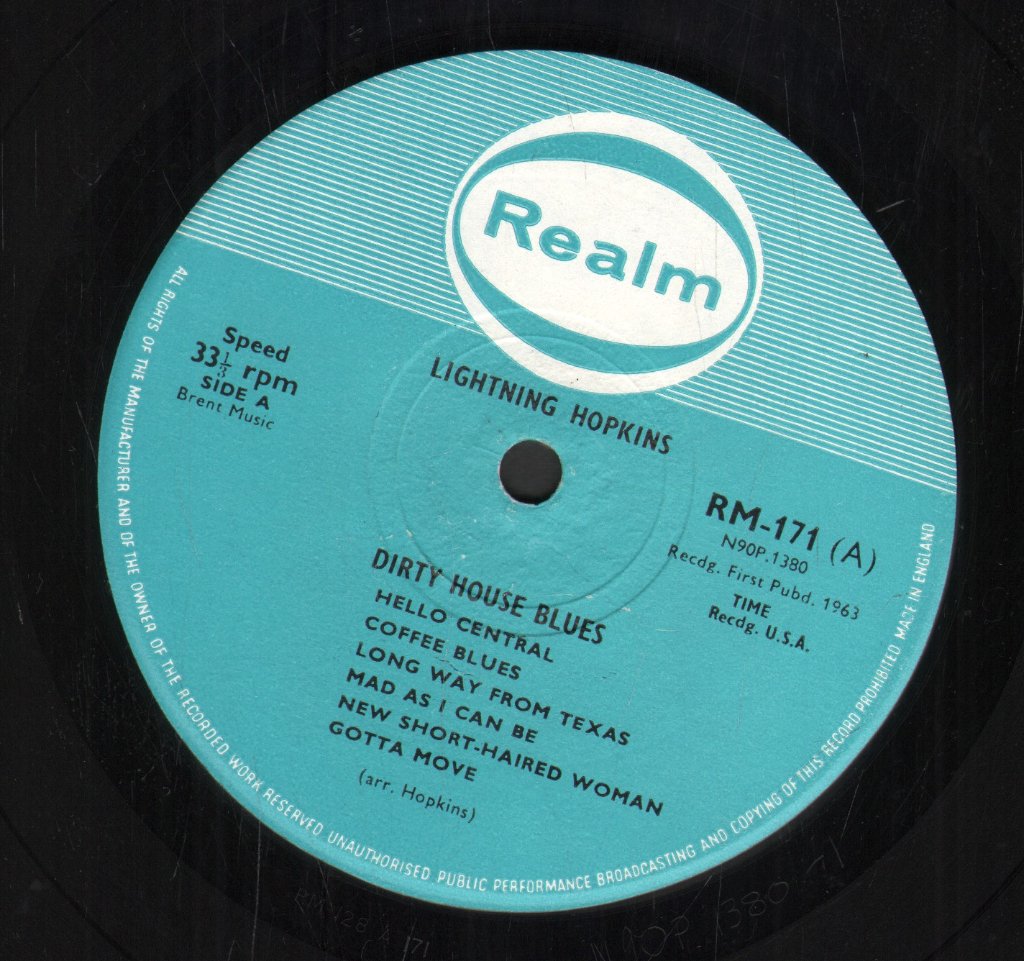 Lightnin' Hopkins - Dirty House Blues - Lp