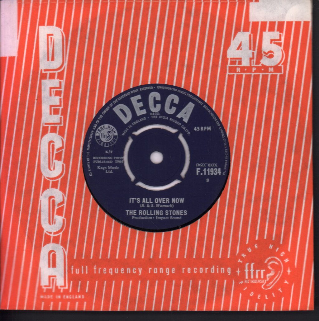Rolling Stones - It's All Over Now - 7 Inch