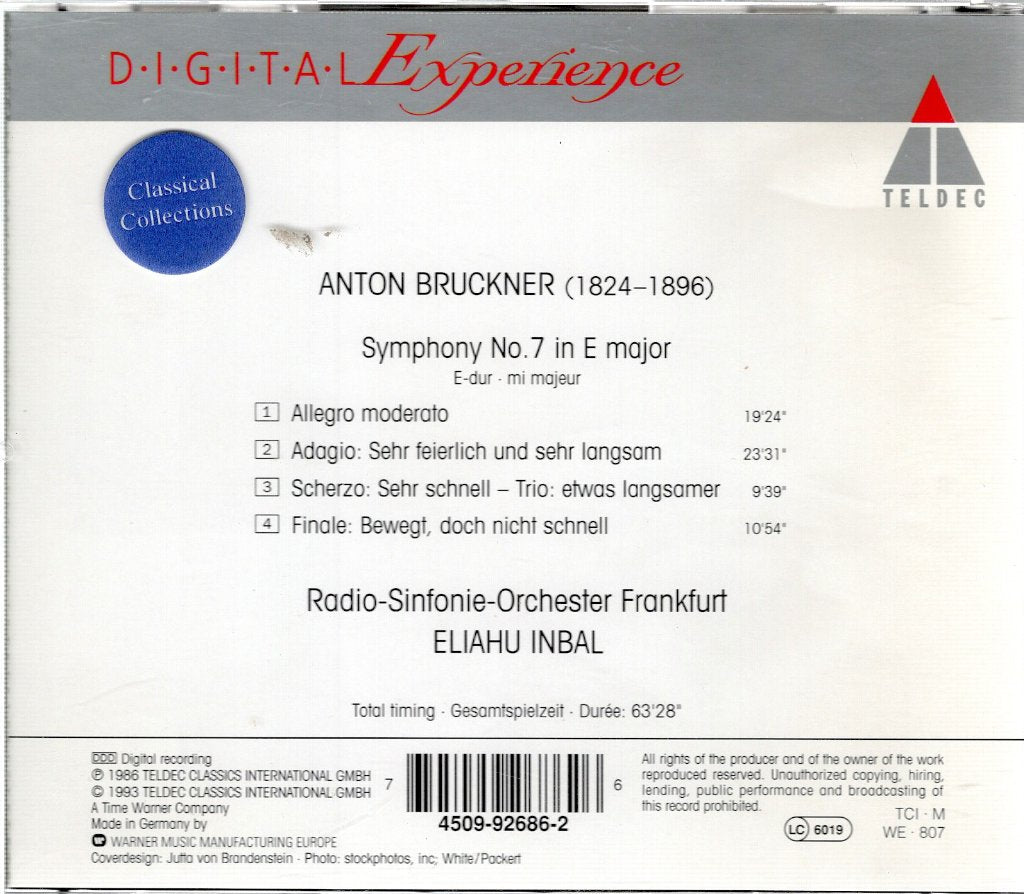 Anton Bruckner - Symphony No. 7 - Cd