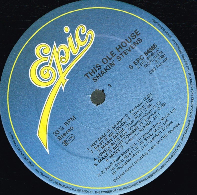 Shakin Stevens - This Ole House - Lp