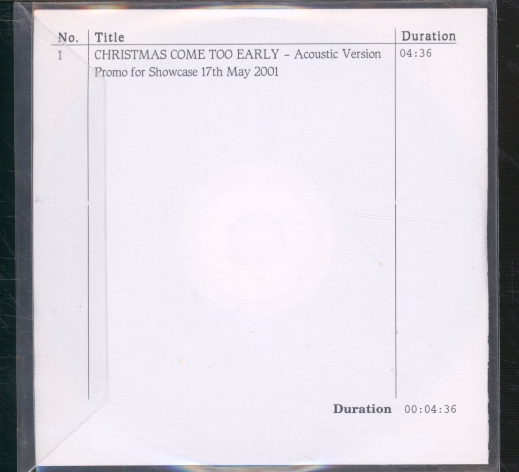 Dewa - Christmas Come Too Early - Cdr