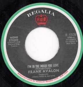 Frank Avalon - I'm In The Mood For Love - 7 Inch