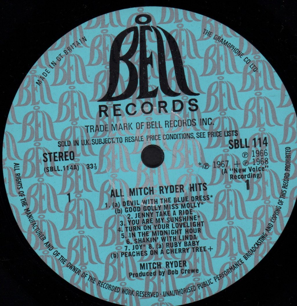 Mitch Ryder - All Mitch Ryder Hits - Lp