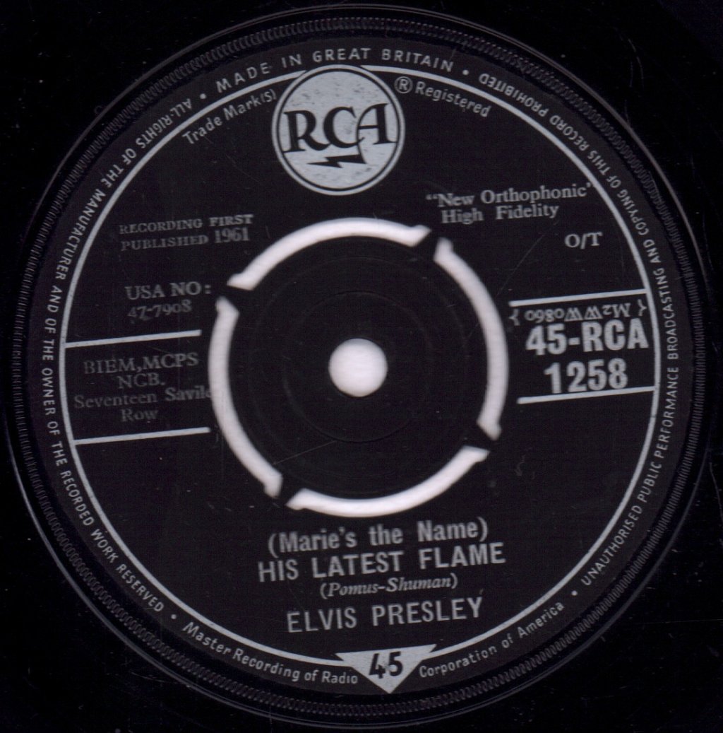 Elvis Presley - His Latest Flame - 7 Inch