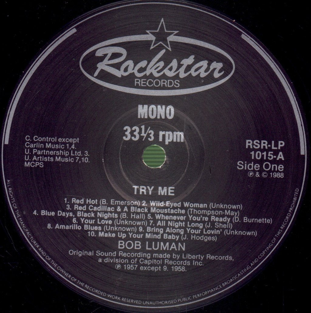 Bob Luman - Try Me - Lp