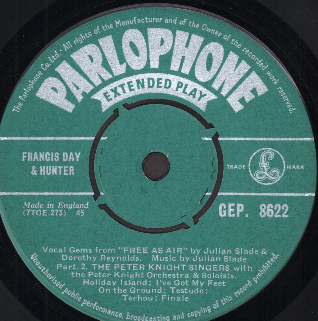 Peter Knight Singers - Vocal Gems From Free As Air - 7 Inch