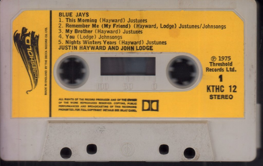 Justin Hayward And John Lodge - Blue Jays - Cassette