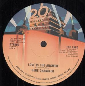 Gene Chandler - Love Is The Answer  - 12 Inch