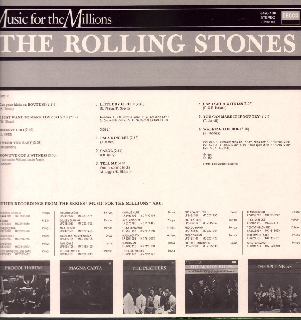 Rolling Stones - Music For The Millions - Lp