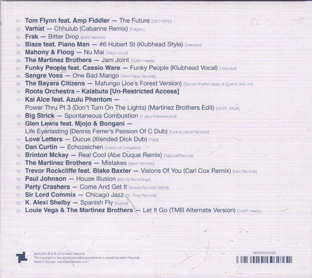 Martinez Brothers - Fabric Presents The Martinez Brothers - Cd