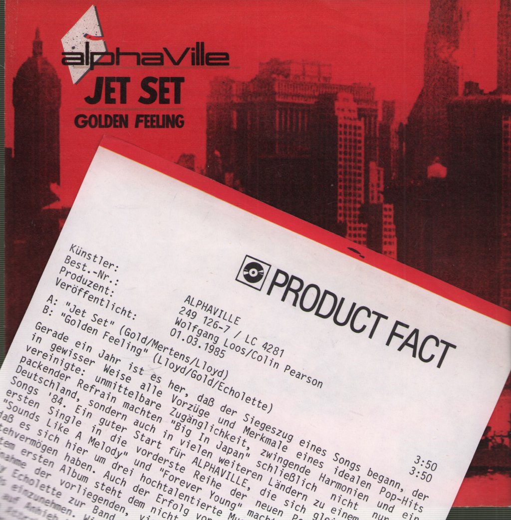 Alphaville - Jet Set - 7 Inch
