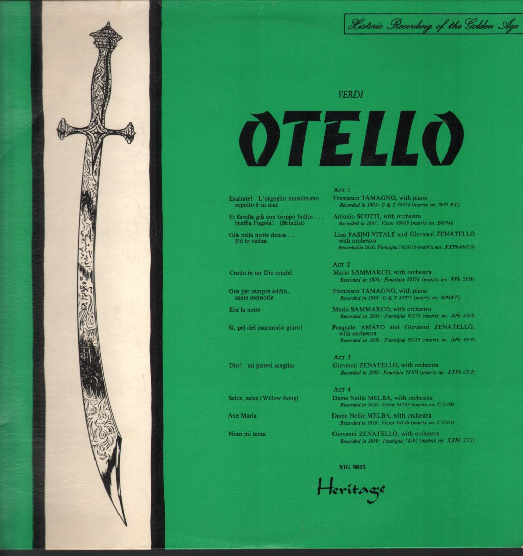 Various Artists - Verdi - Otello - Lp