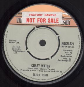 Elton John - Crazy Water - 7 Inch