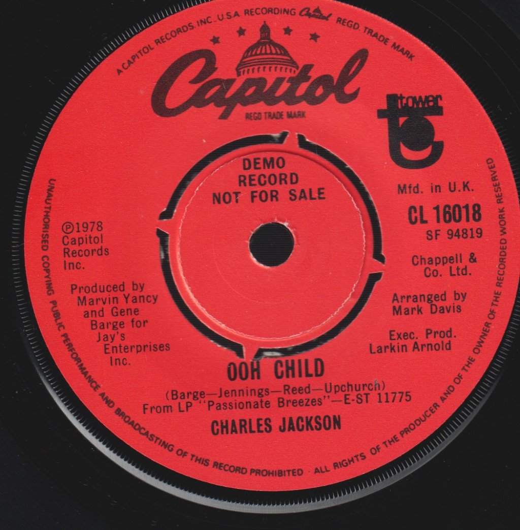 Charles Jackson - Tonight's The Night - 7 Inch