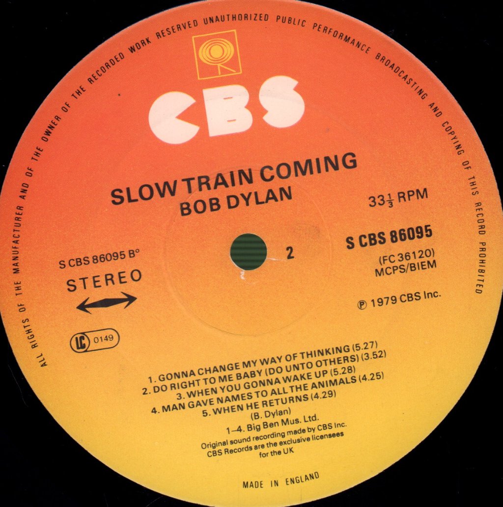 Bob Dylan - Slow Train Coming - Lp