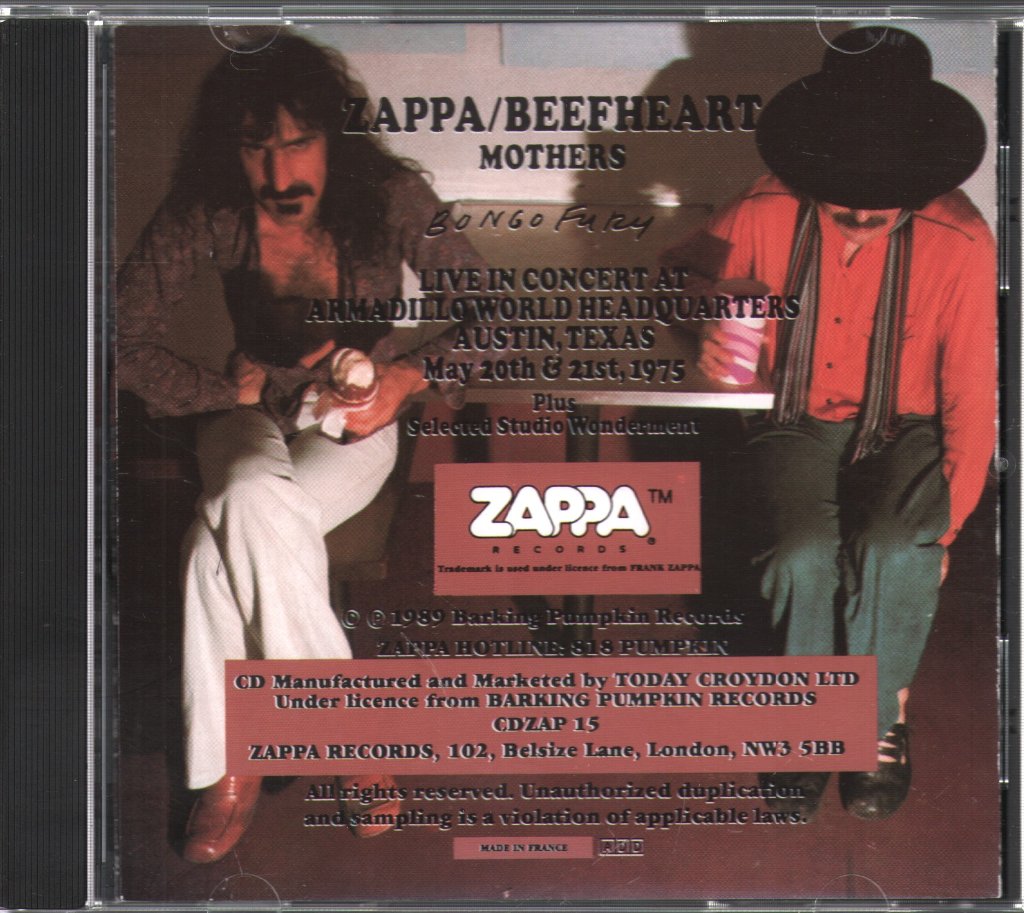 Zappa / Beefheart / Mothers - Bongo Fury - Cd