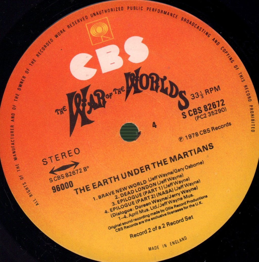 Jeff Wayne - War Of The Worlds - Double Lp