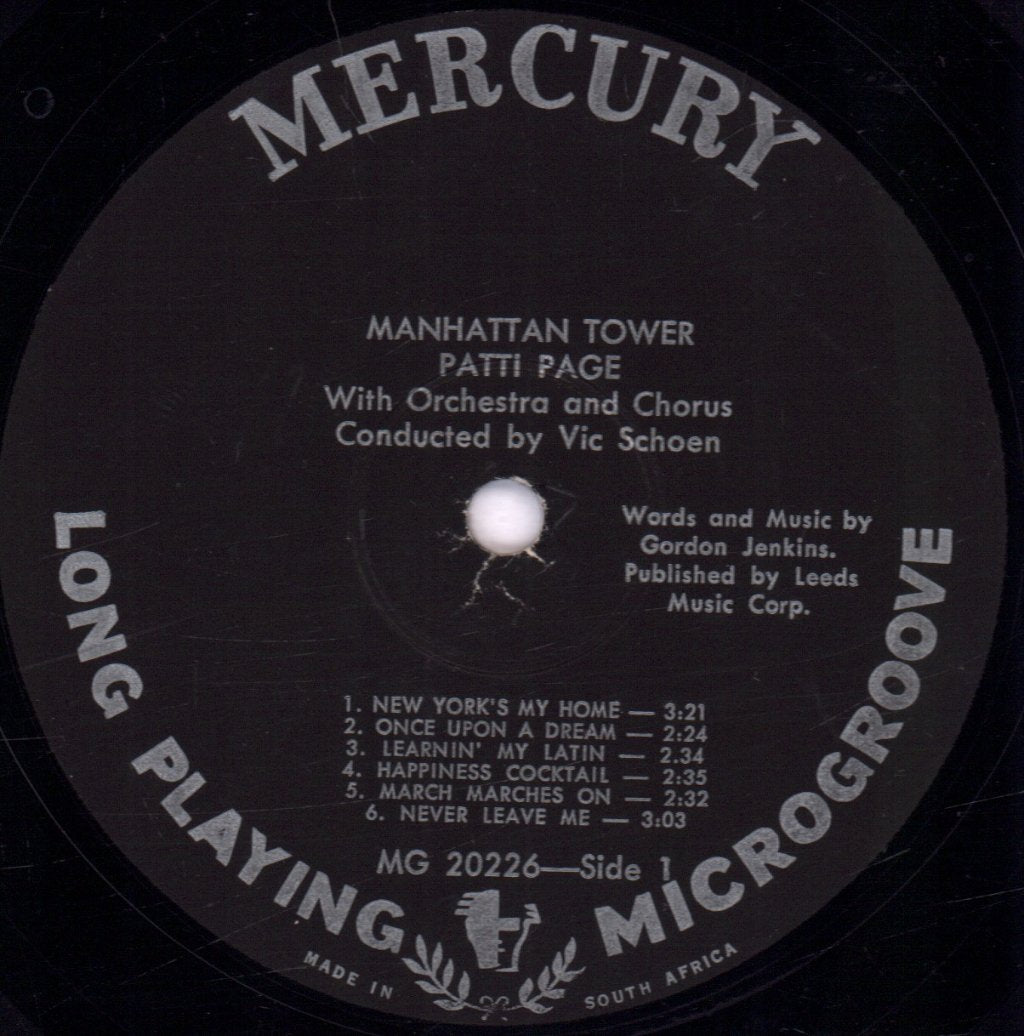 Patti Page - Manhattan Tower - Lp