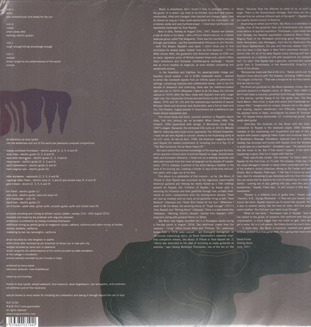 Sky Music: A Tribute To Terje Rypdal - Sky Music: A Tribute To Terje Rypdal - Double Lp
