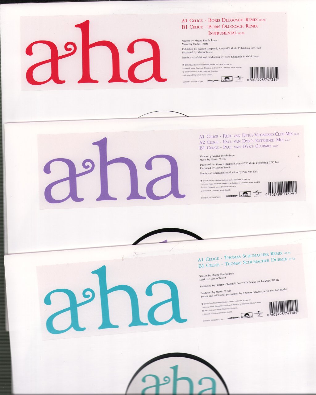 A-Ha - Celice - Triple 12 Inch