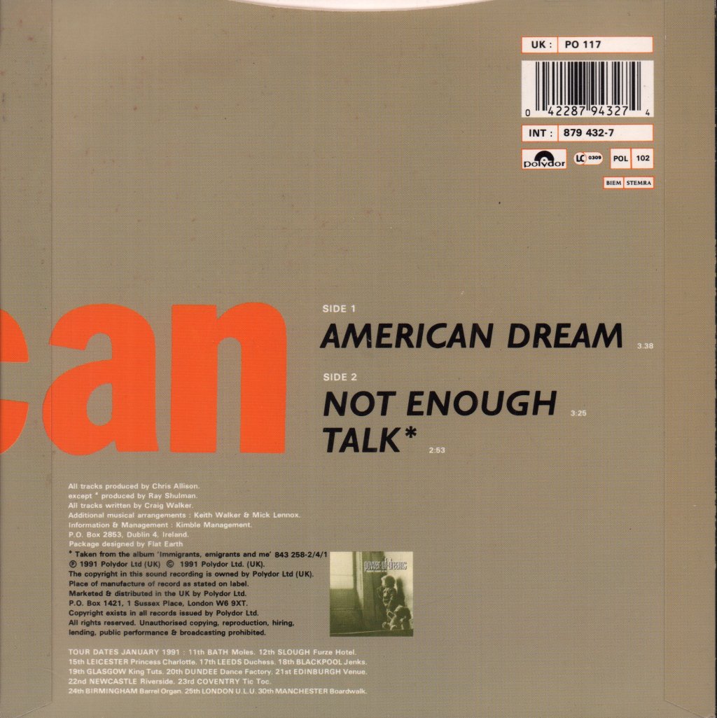 Power Of Dreams - American Dream - 7 Inch