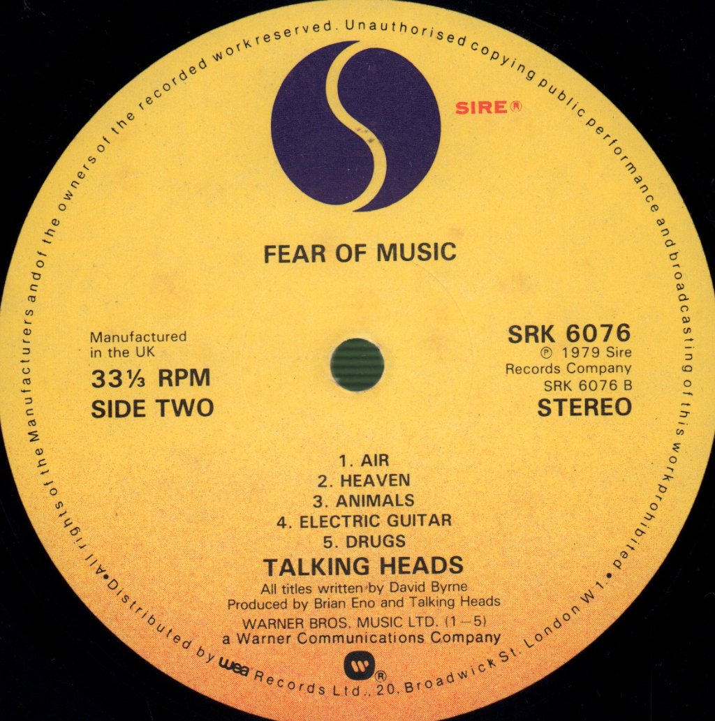 Talking Heads - Fear Of Music - Lp