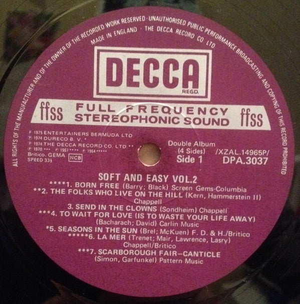 Various Artists - Soft And Easy Vol. 2 - Double Lp