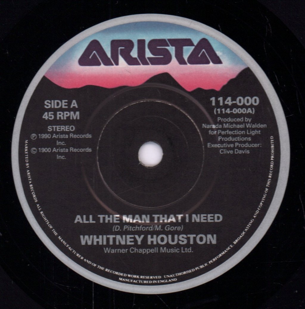 Whitney Houston - All The Man That I Need - 7 Inch