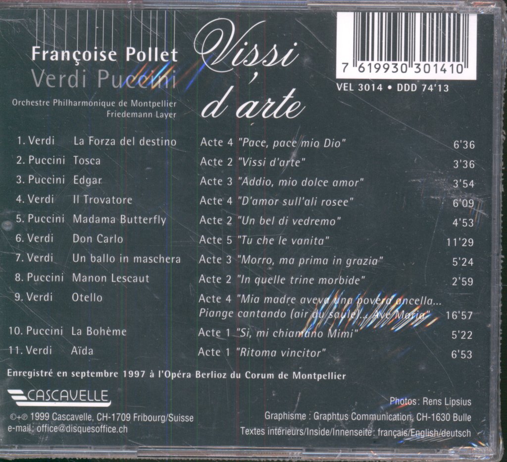 Françoise Pollet - Vissi D'Arte - Cd