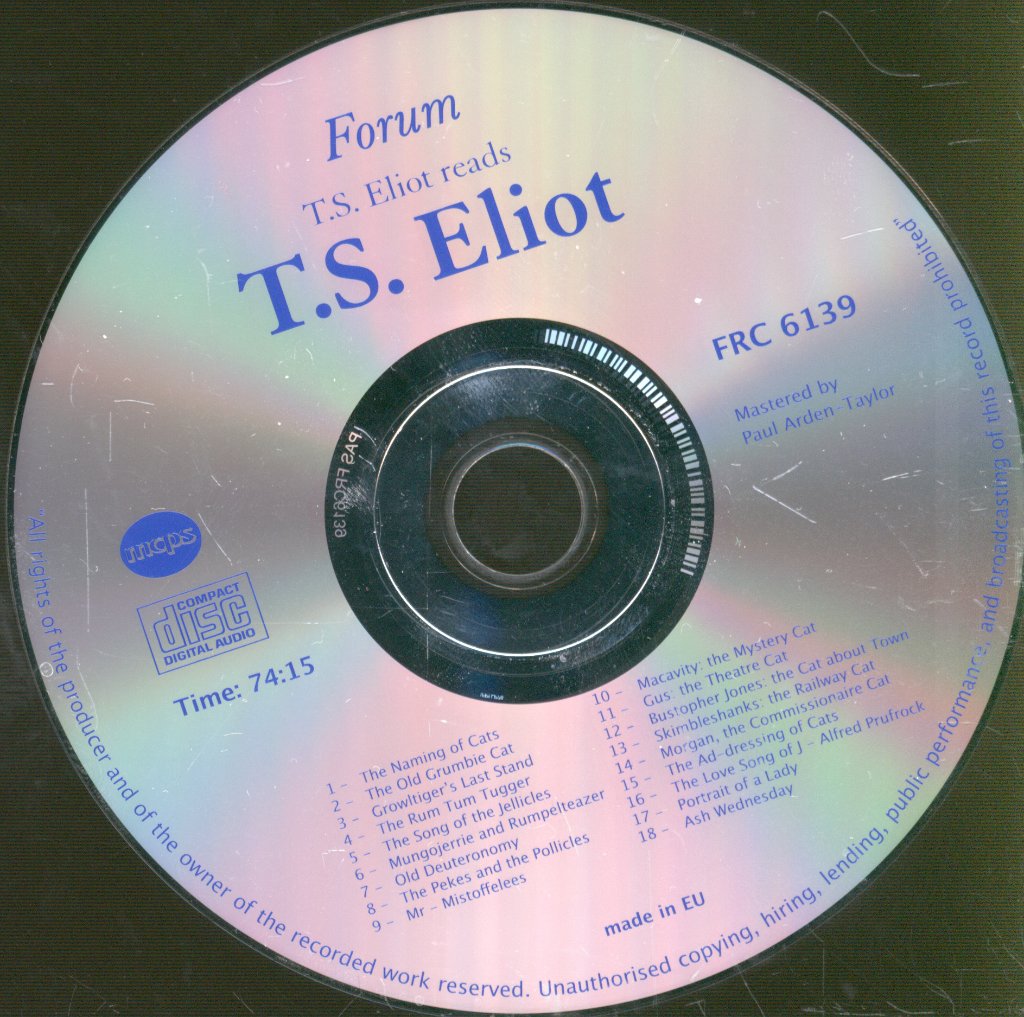 T. S. Eliot - T.S. Eliot Reads T.S. Eliot - Cd