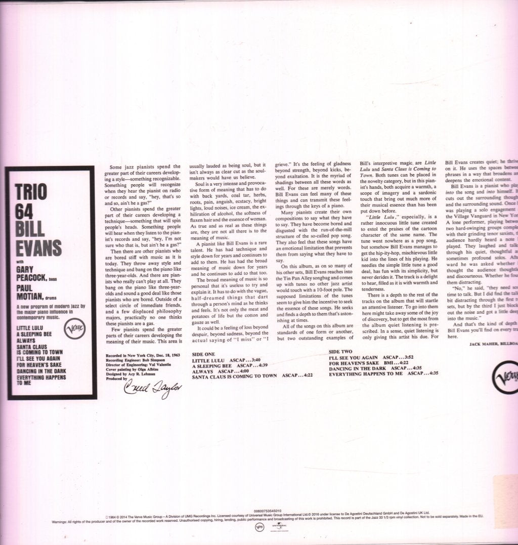 Bill Evans - Trio 64 - Lp
