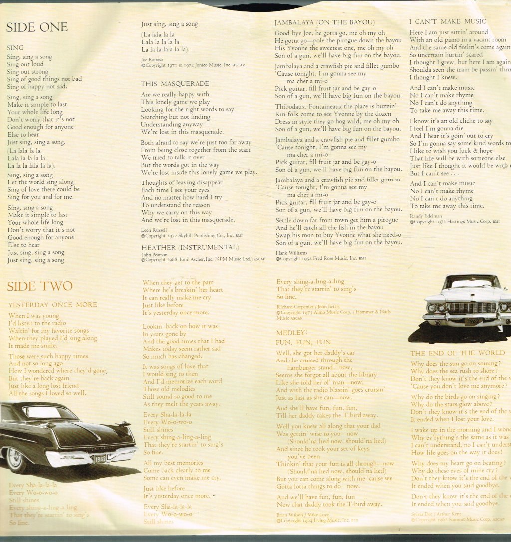 Carpenters - Now & Then - Lp