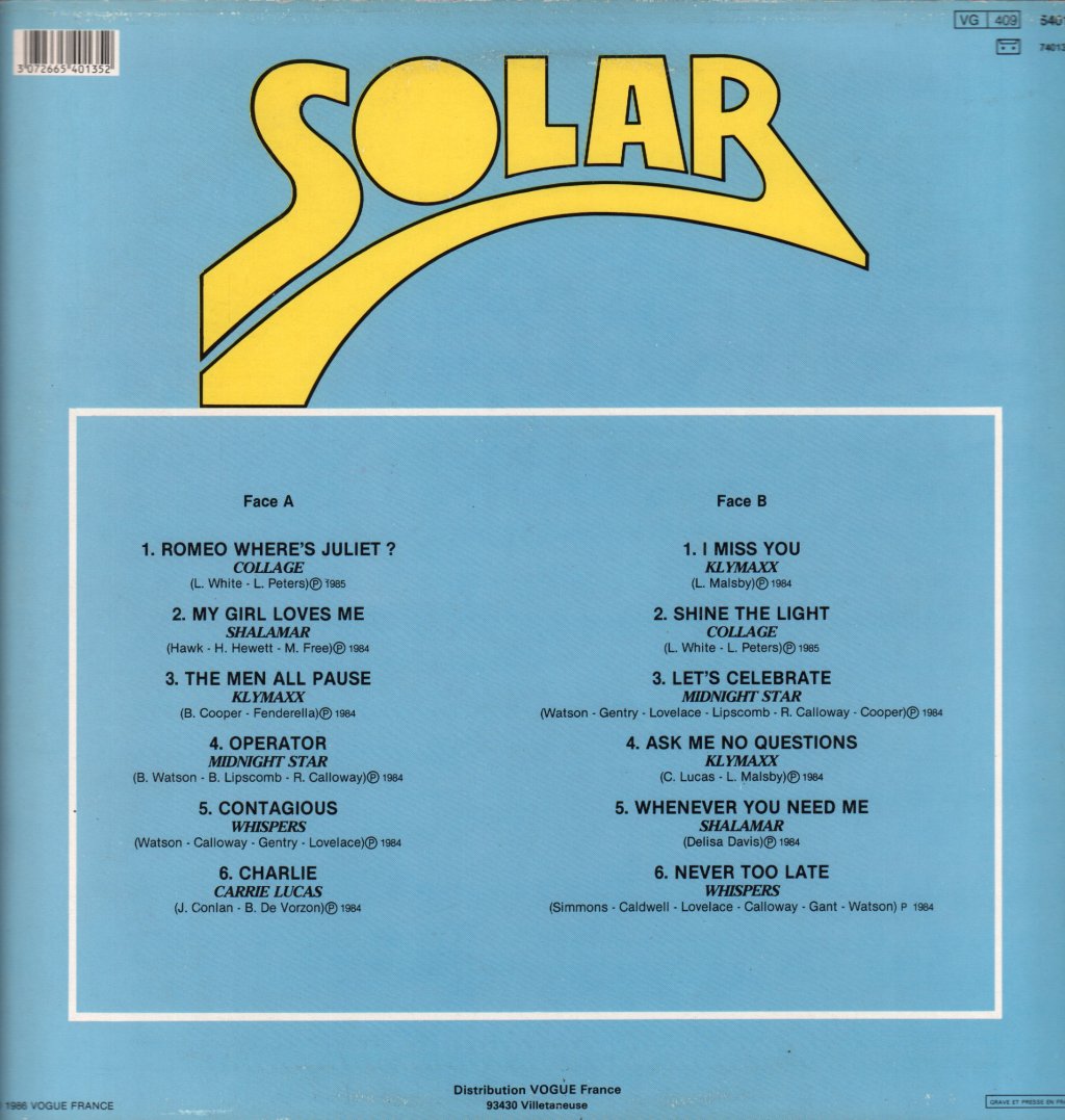 Various Artists - Best Of Solar - Lp