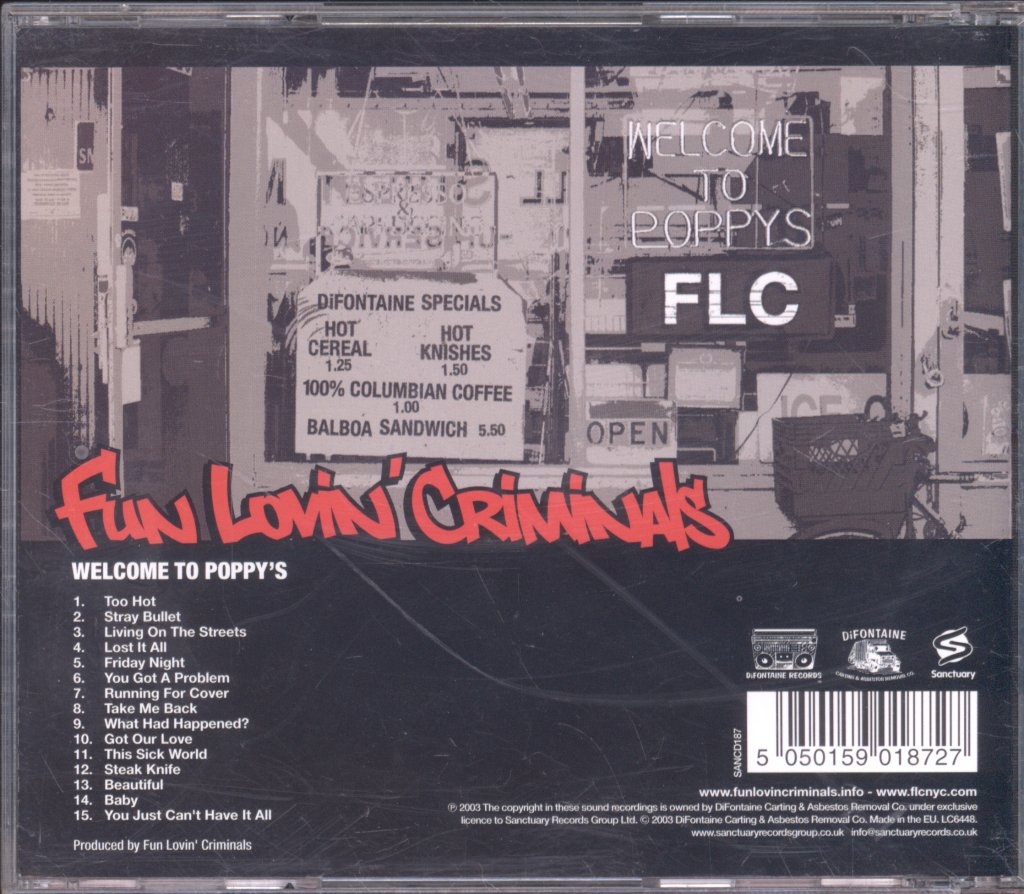 Fun Lovin' Criminals - Welcome To Poppy's - Cd