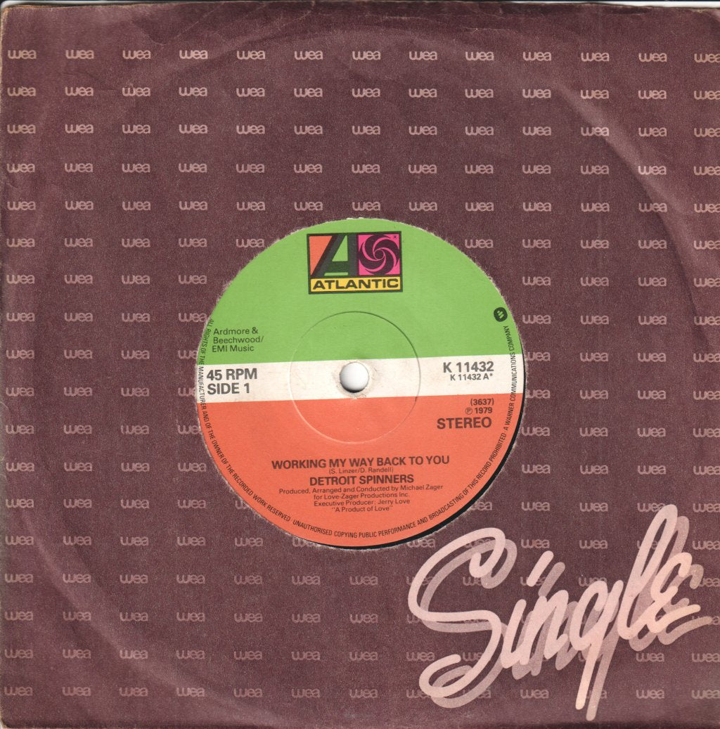 Detroit Spinners - Working My Way Back To You - 7 Inch