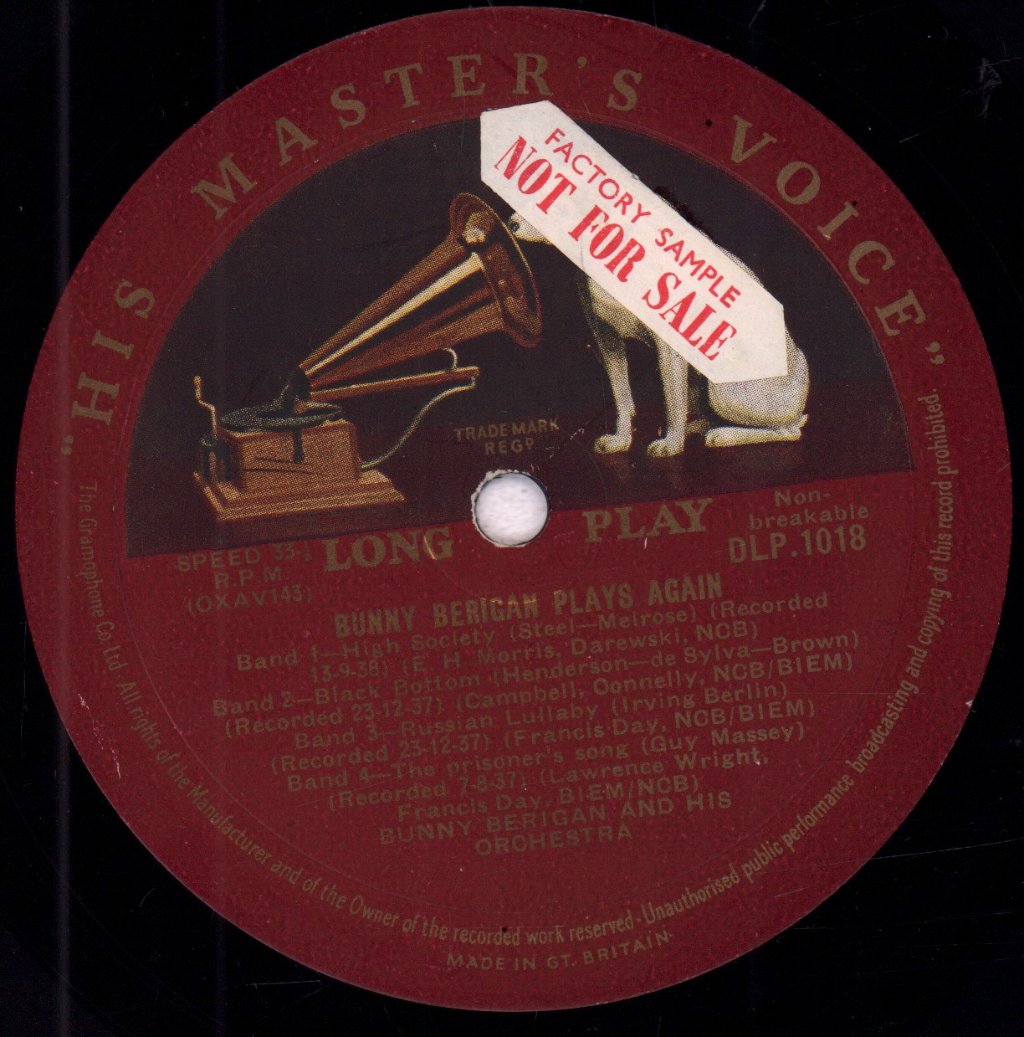 Bunny Berigan - Plays Again - 10 Inch