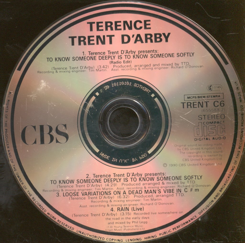 Terence Trent D'Arby - To Know Someone Deeply Is To Know Someone Softly - Cd