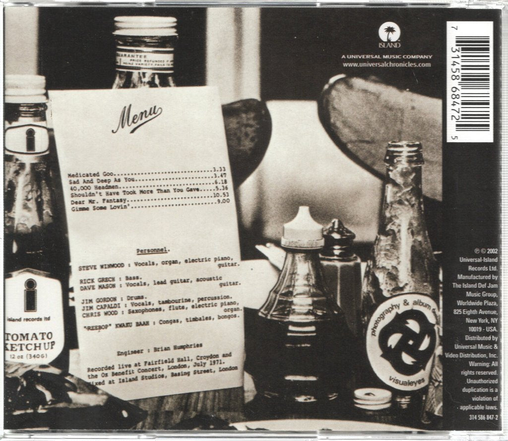 Traffic - Welcome To The Canteen - Cd