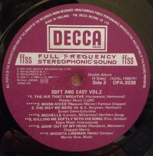 Various Artists - Soft And Easy Vol. 2 - Double Lp