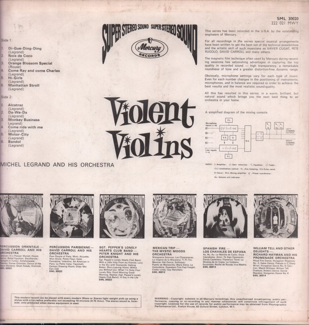 Michel Legrand And His Orchestra - Violent Violins - Lp