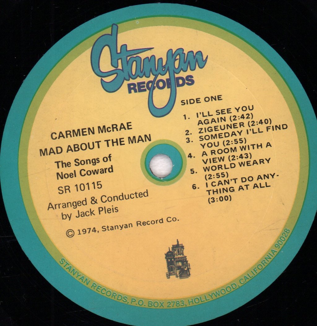 Carmen McRae - Mad About The Man - Lp