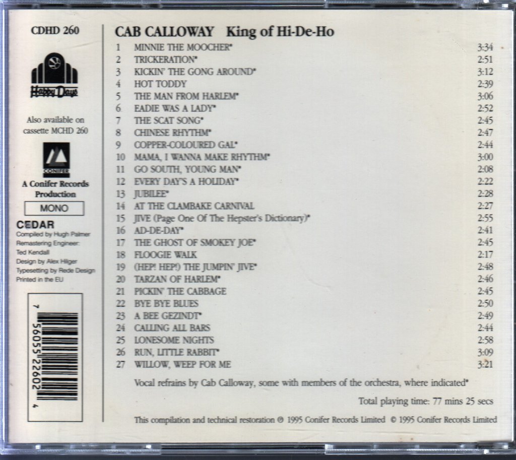 Cab Calloway - King Of Hi-De-Ho - Cd